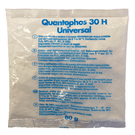 Средство для защиты от известковых отложений и коррозии Quantophos 30 H UNIVERSAL (упаковка 80 г)